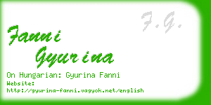fanni gyurina business card
